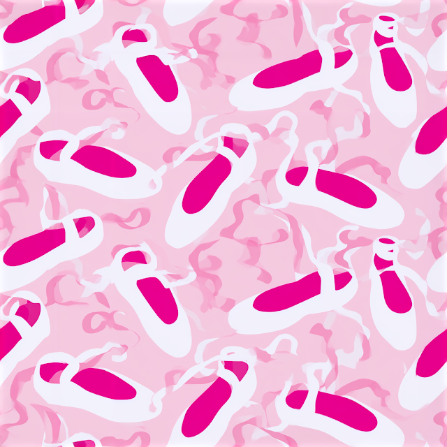 Stylized Ballet Pointe Shoes Pattern