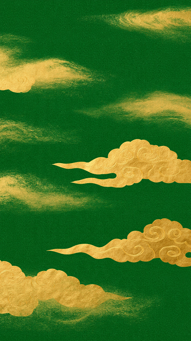 Stylized Traditional Japanese Golden Clouds