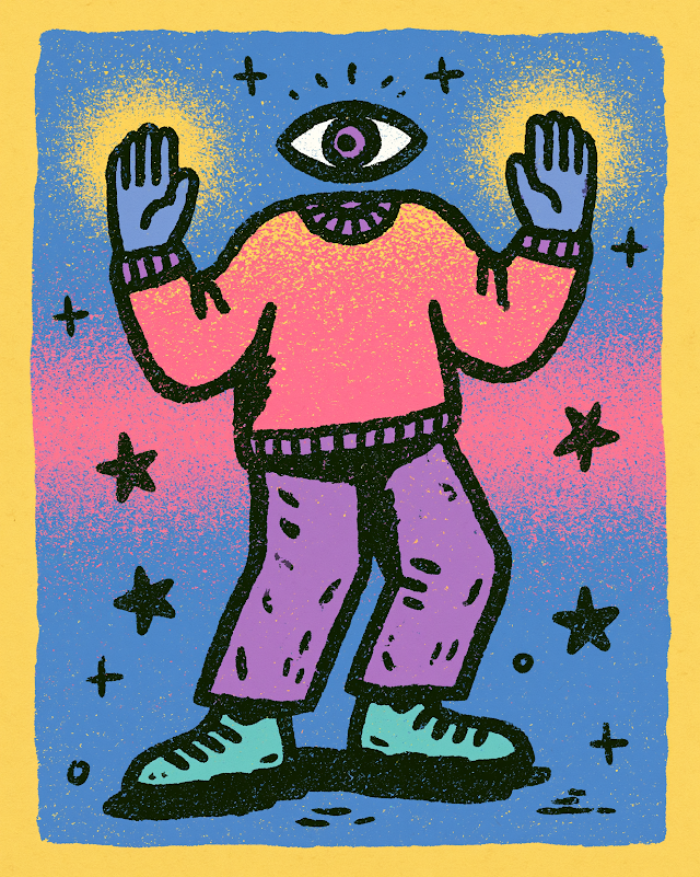 Surreal Fantasy Character with Third Eye