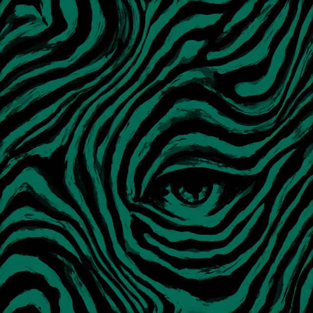 Teal Zebra Print Abstract Pattern