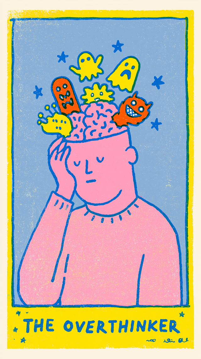 The Overthinker Tarot Card
