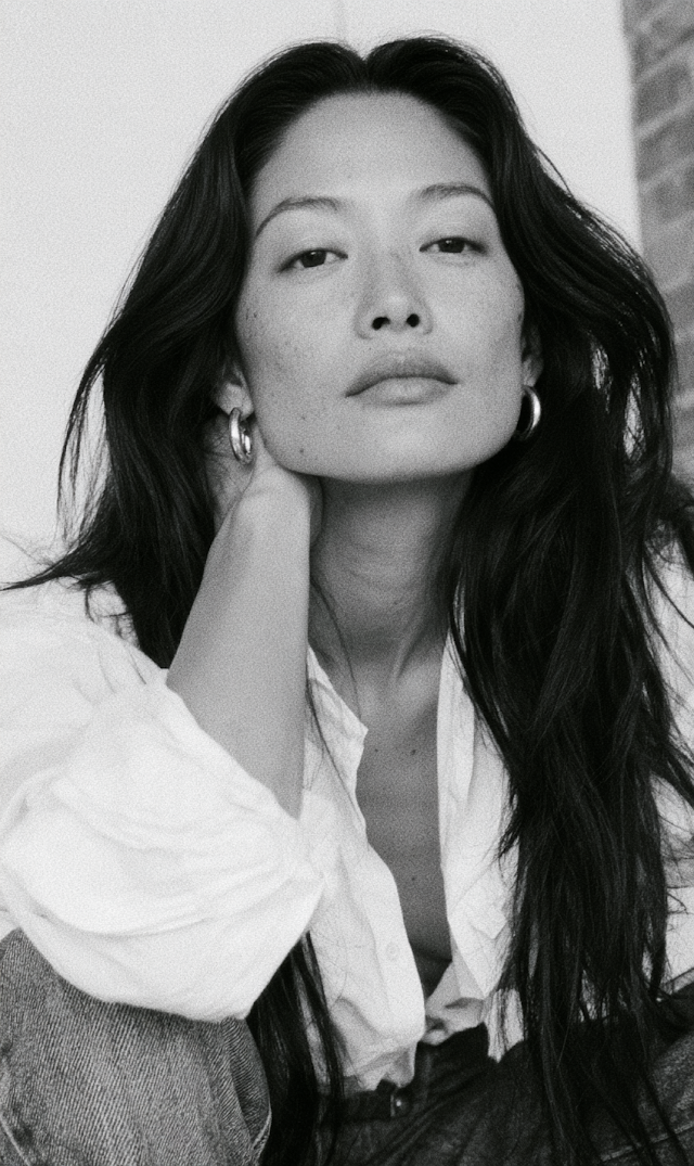 Thoughtful Chinese Designer in Black and White