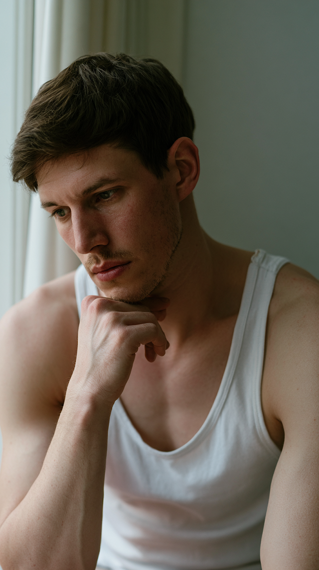 Thoughtful Portrait of a Young Man in Natural Light
