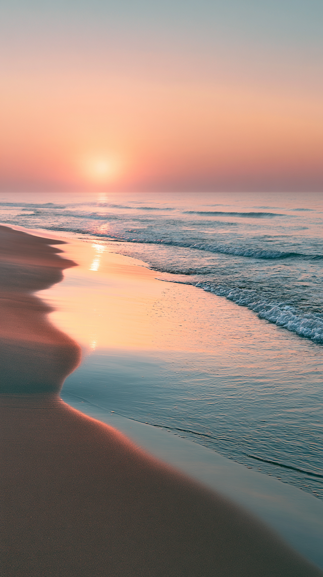 Tranquil Sunset Beach Landscape