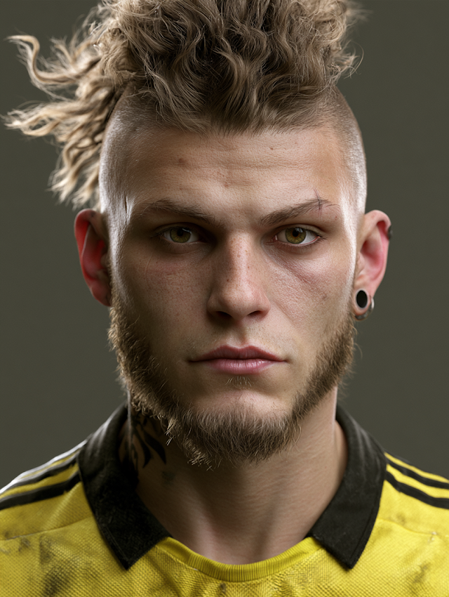 Ultra-Realistic Portrait of a Young English Soccer Player