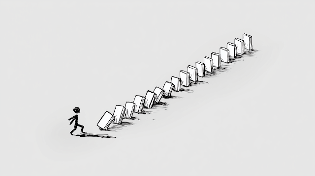 Unstoppable Domino Effect Visualization