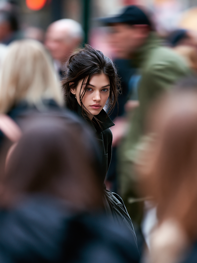 Urban Elegance: A Model in Motion