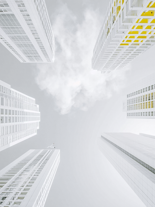Urban Skylines: Aerial View Through Modern Architecture