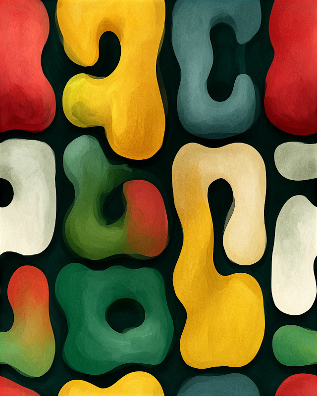 Vibrant Abstract Color Shapes