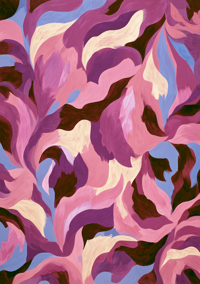 Vibrant Abstract Curvilinear Shapes