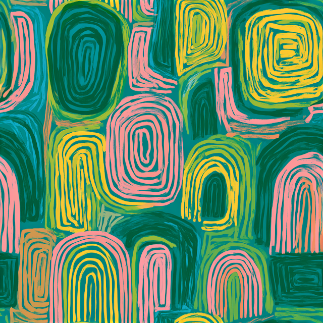 Vibrant Abstract Hand-Drawn Pattern