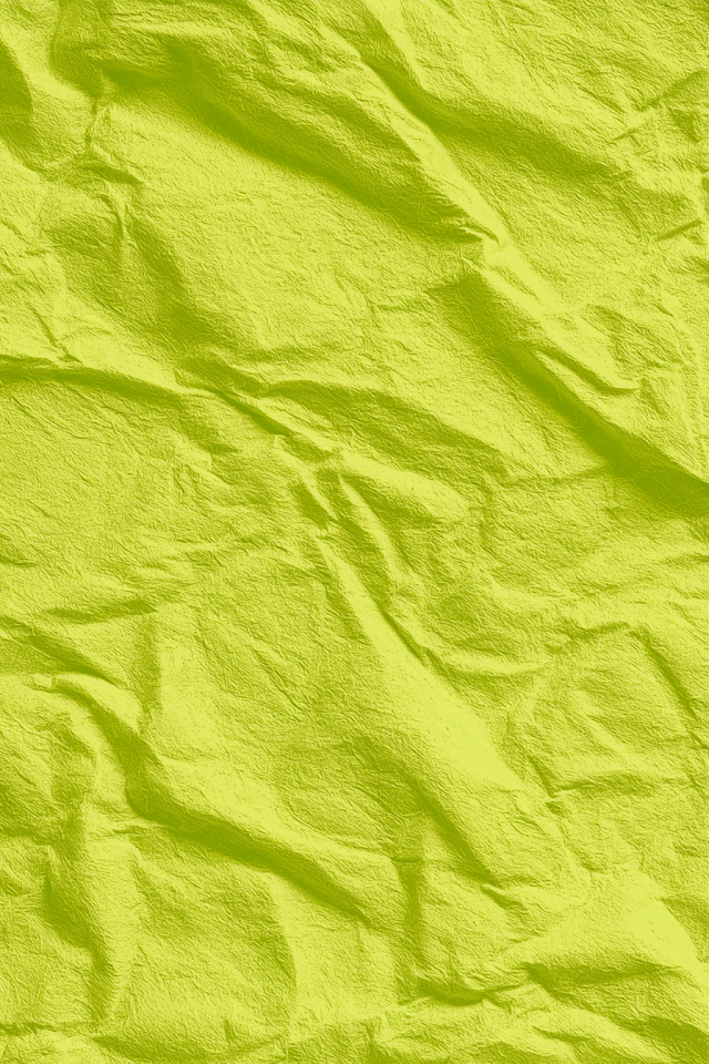 Vibrant Chartreuse Crumpled Paper Texture
