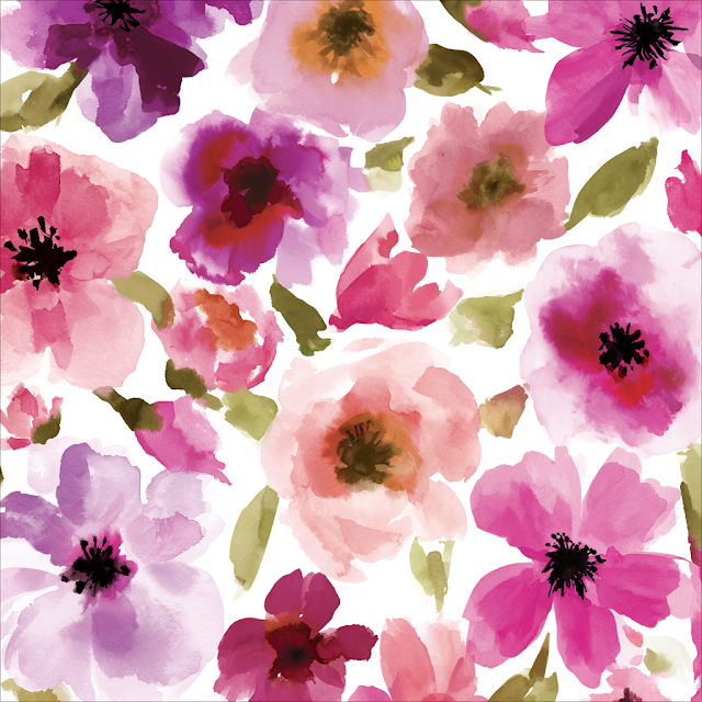 Vibrant Floral Watercolor Background