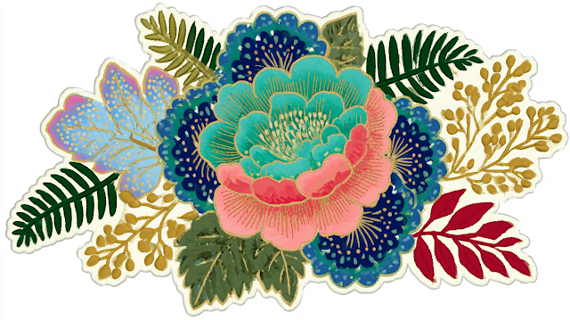 Vibrant Folk Art Botanical Bouquet