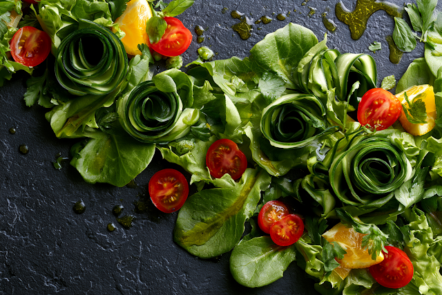 Vibrant Fresh Summer Salad Flat Lay