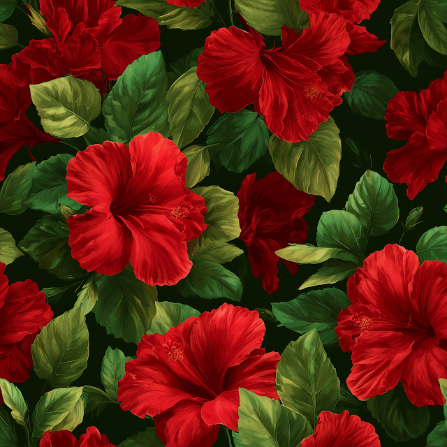 Vibrant Hibiscus Floral Background