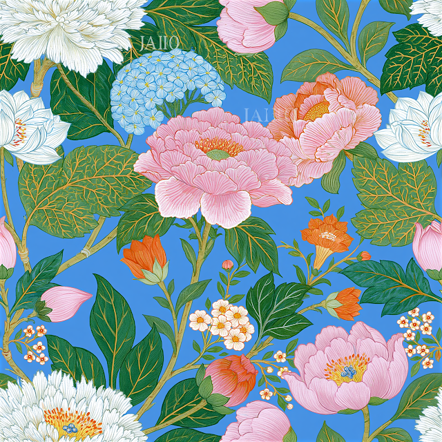 Vibrant Indian Floral Pattern