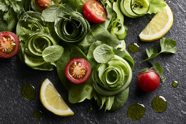 Vibrant Summer Salad Flat Lay