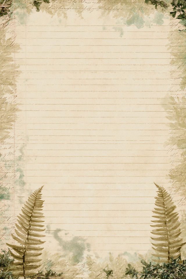 Vintage Botanical Journal Page