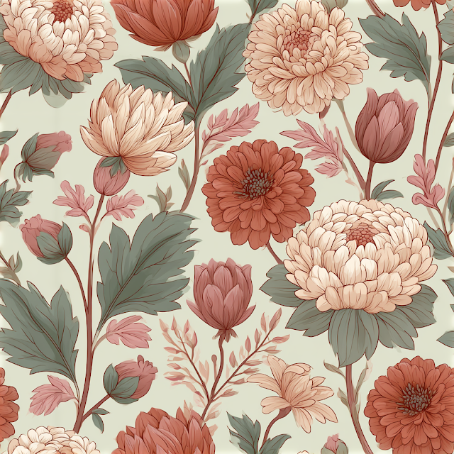Vintage Floral Seamless Pattern