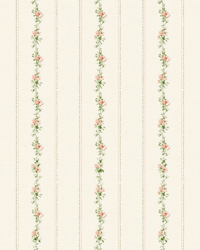 Vintage Floral Stripes Fabric Background