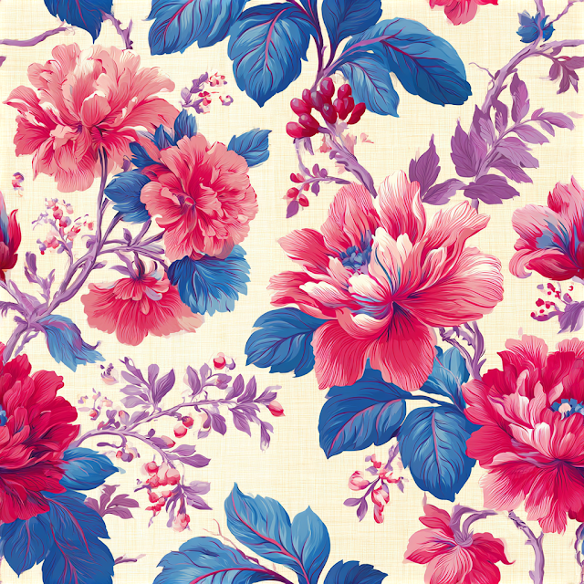 Vintage Floral Textile Pattern