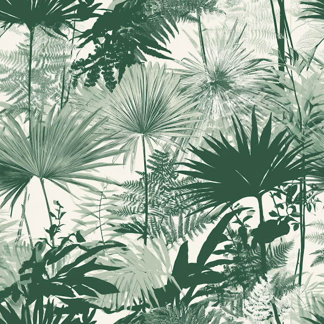 Vintage Tropical Botanical Wallpaper Pattern