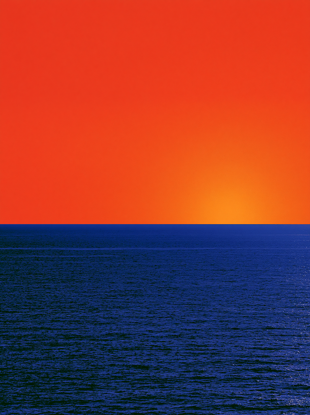 Vivid Abstract Seascape at Dusk