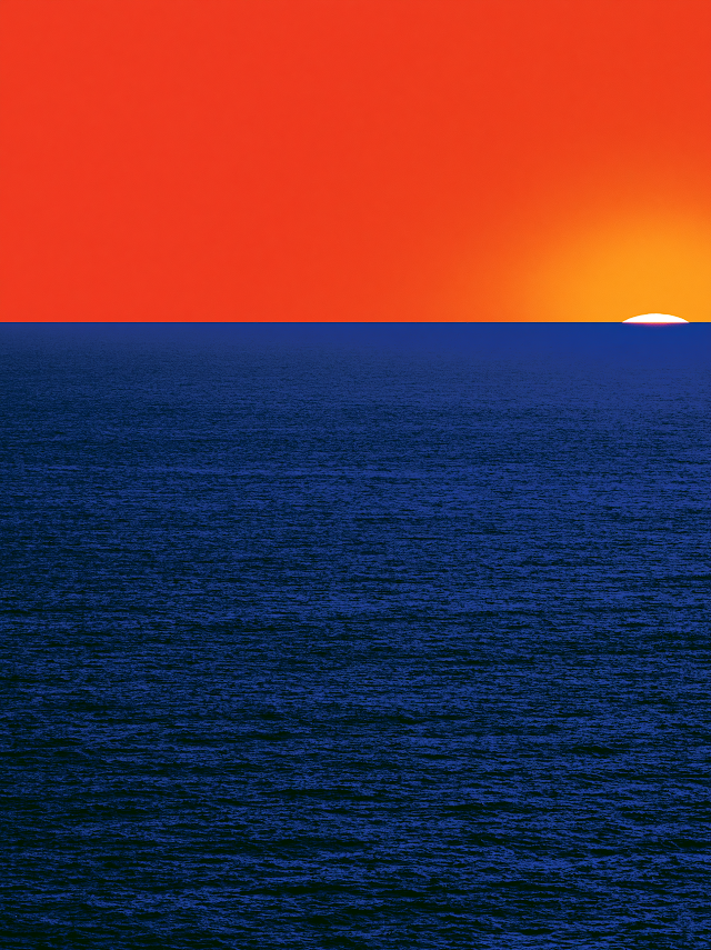 Vivid Abstract Seascape at Sunset