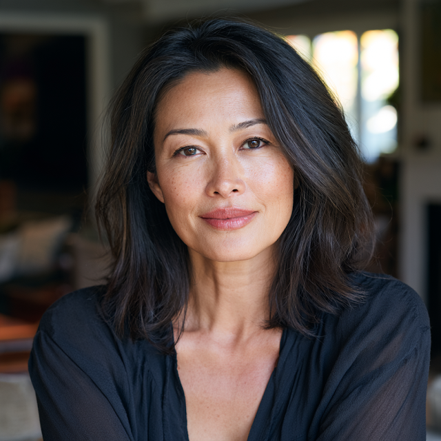 Warm and Approachable Mature Woman Portrait