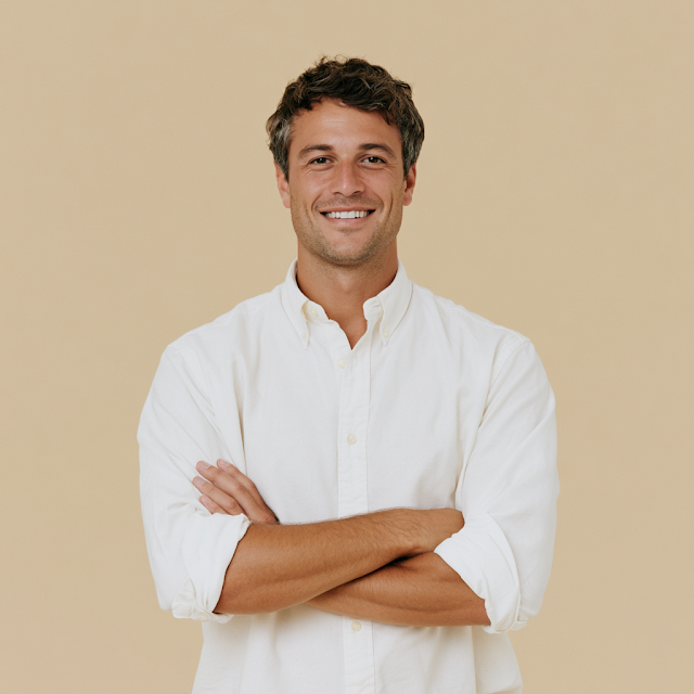 Warm and Genuine Corporate Portrait of Young Man