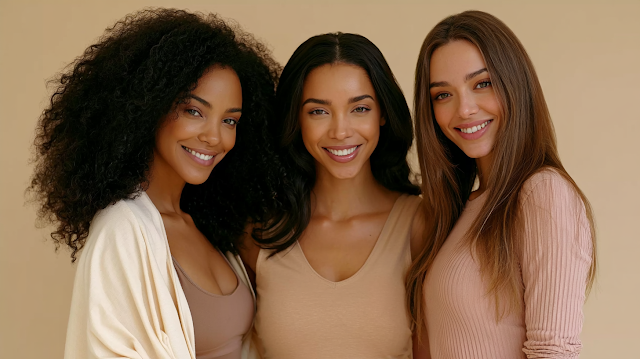 Warm Beauty Portrait of Diverse Young Women