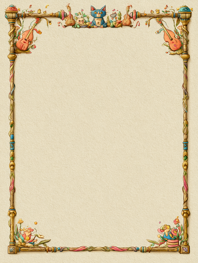 Whimsical Decorative Certificate Background