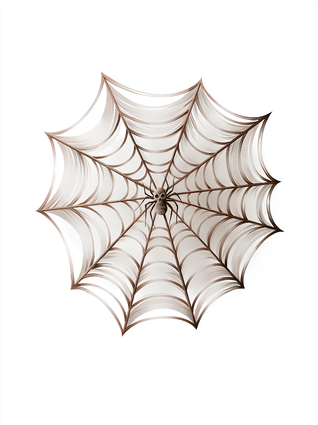 Whimsical Spider Web Illustration