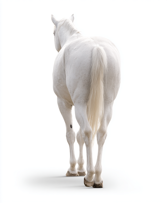 White Horse in Solemn Stance