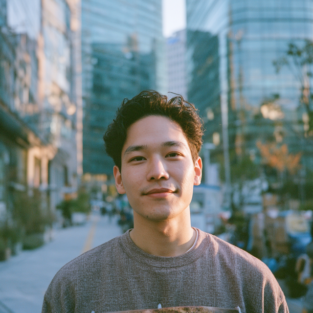 Young Korean-Japanese Male in Modern Seoul