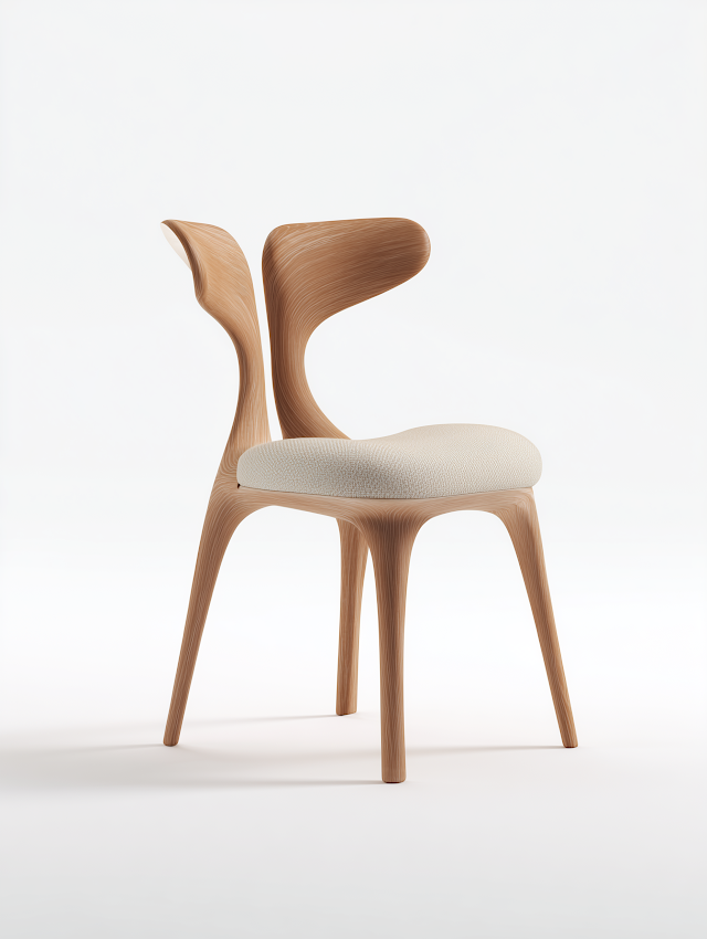Zen-Inspired Minimalist Chair with Organic Design